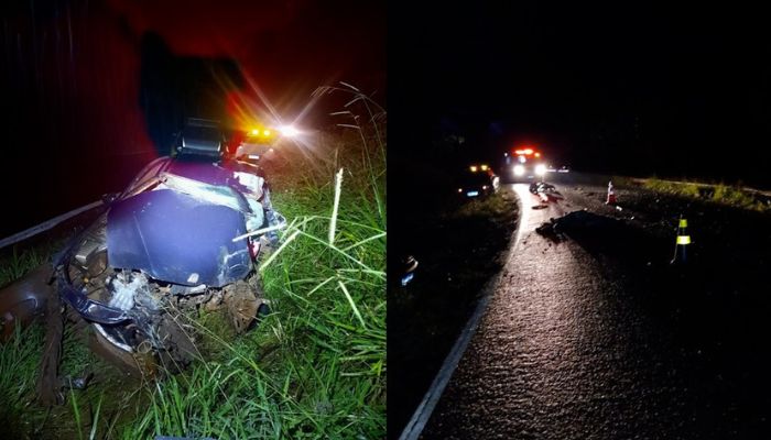 Quedas - Batida frontal deixa jovem morto na PR-475